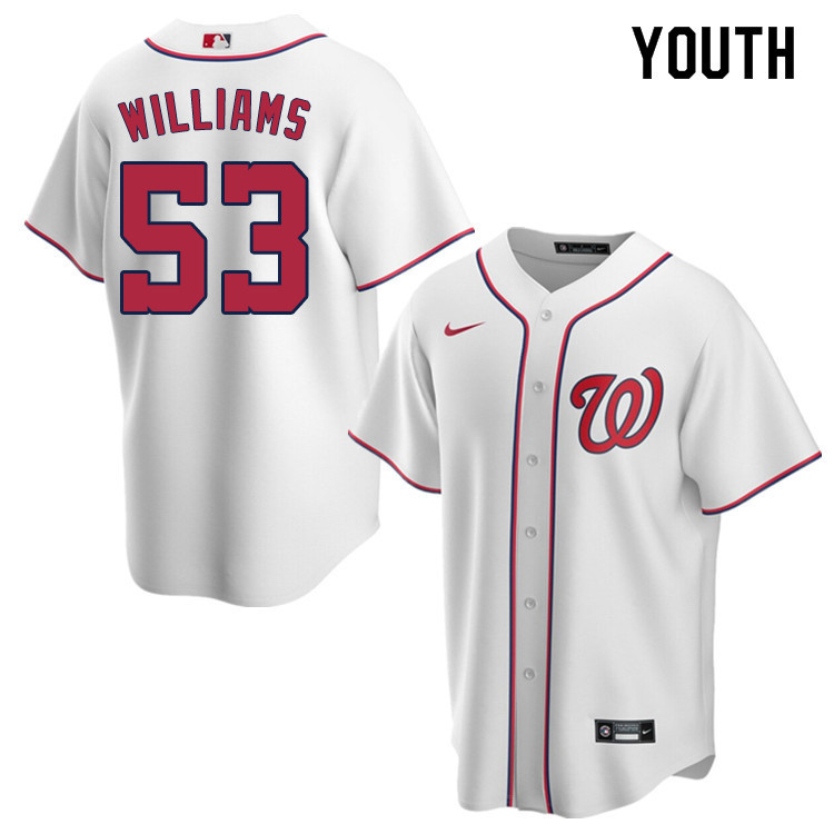 Nike Youth #53 Austen Williams Washington Nationals Baseball Jerseys Sale-White